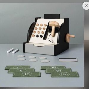 Hearth & Hand Magnolia Wooden Cash Register with Money